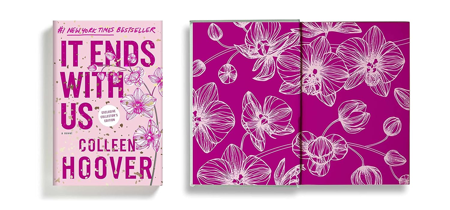 Book cover of 'It Ends with Us' by Colleen Hoover on a white background