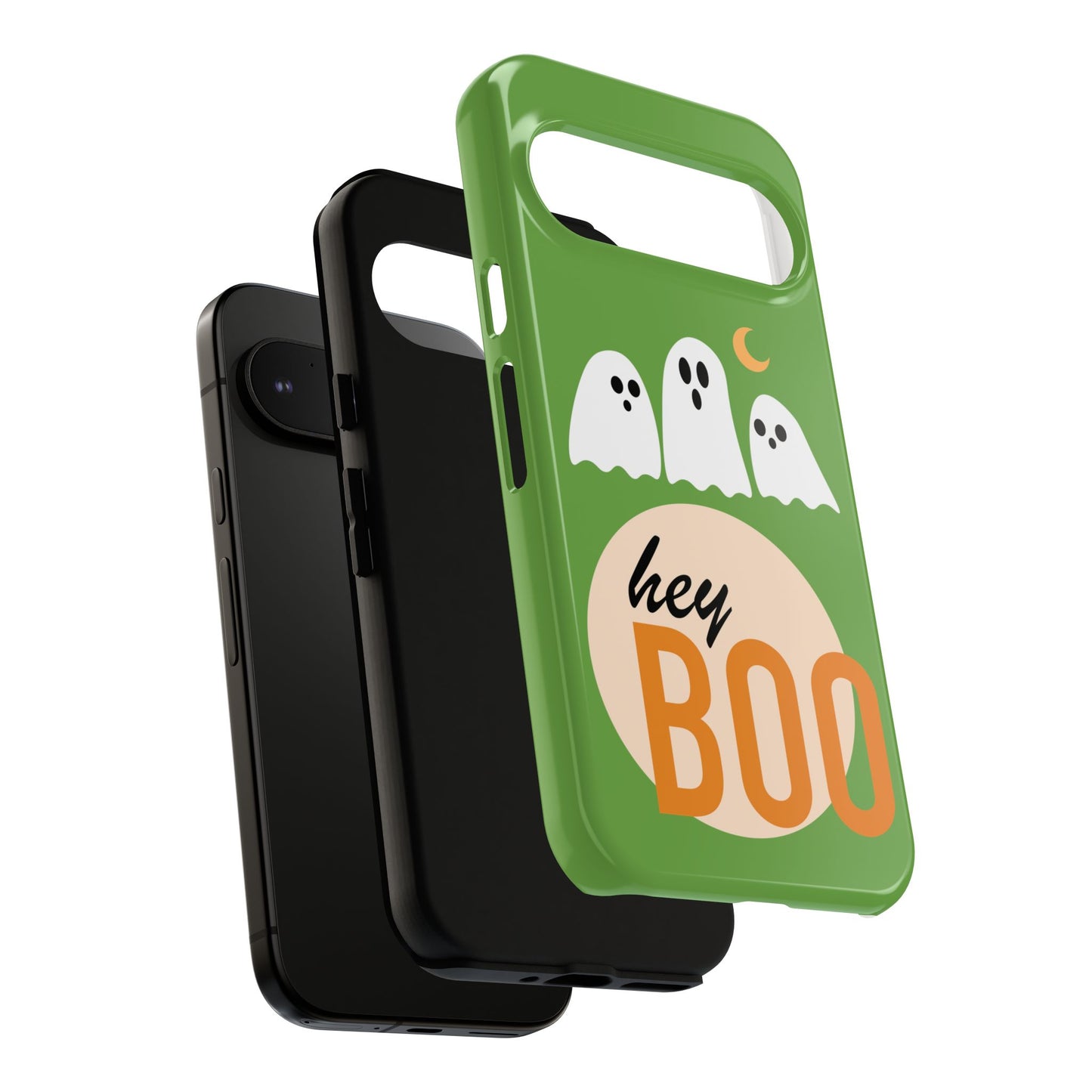 Halloween Phone Case, Spooky Ghosts Tough Phone Cover, Hey Boo Mobile Protector, Fun Gift for Halloween, Ghost Decor