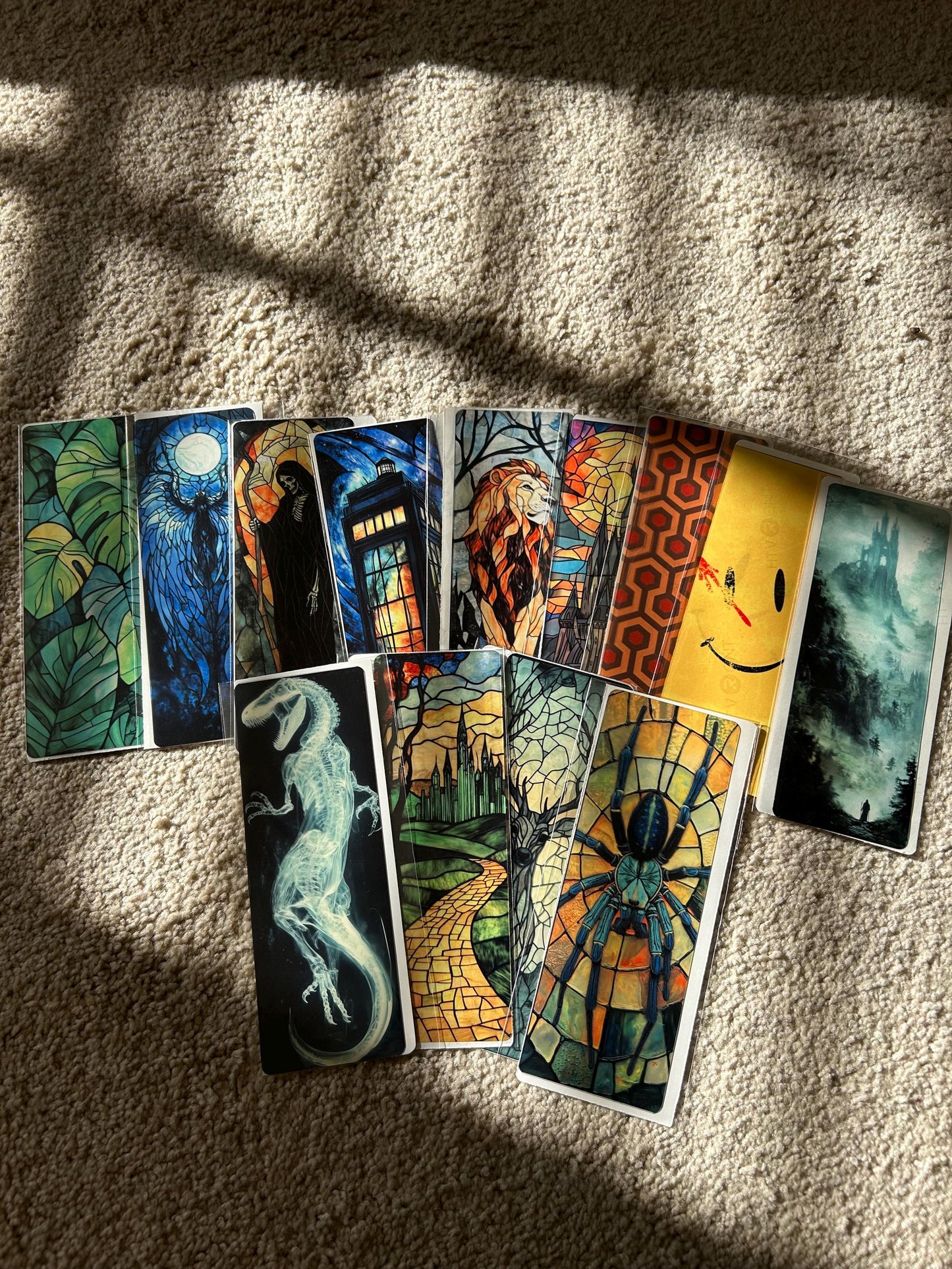 Grand Library Tree Bookmark – Ancient Tree Grows Through Bookshelves, Mystical Fantasy Bookmark for Nature-Loving Readers