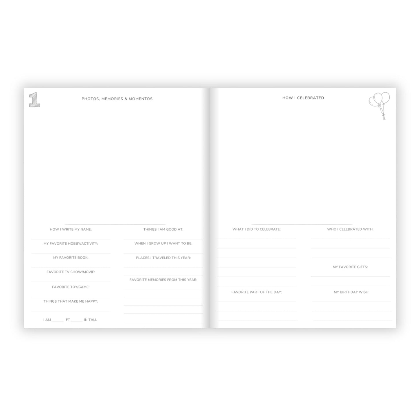 Birthday Memory Book- Seafoam Candles