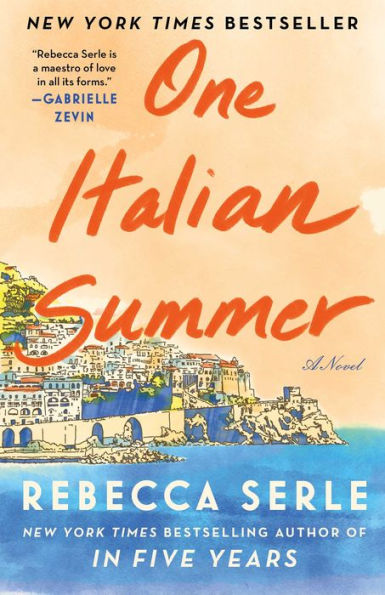 Book cover of 'One Italian Summer' by Rebecca Serle with a coastal scene illustration.