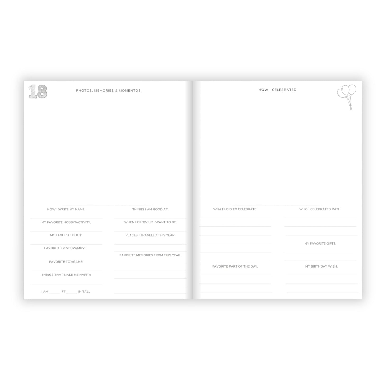 Birthday Memory Book- Seafoam Candles