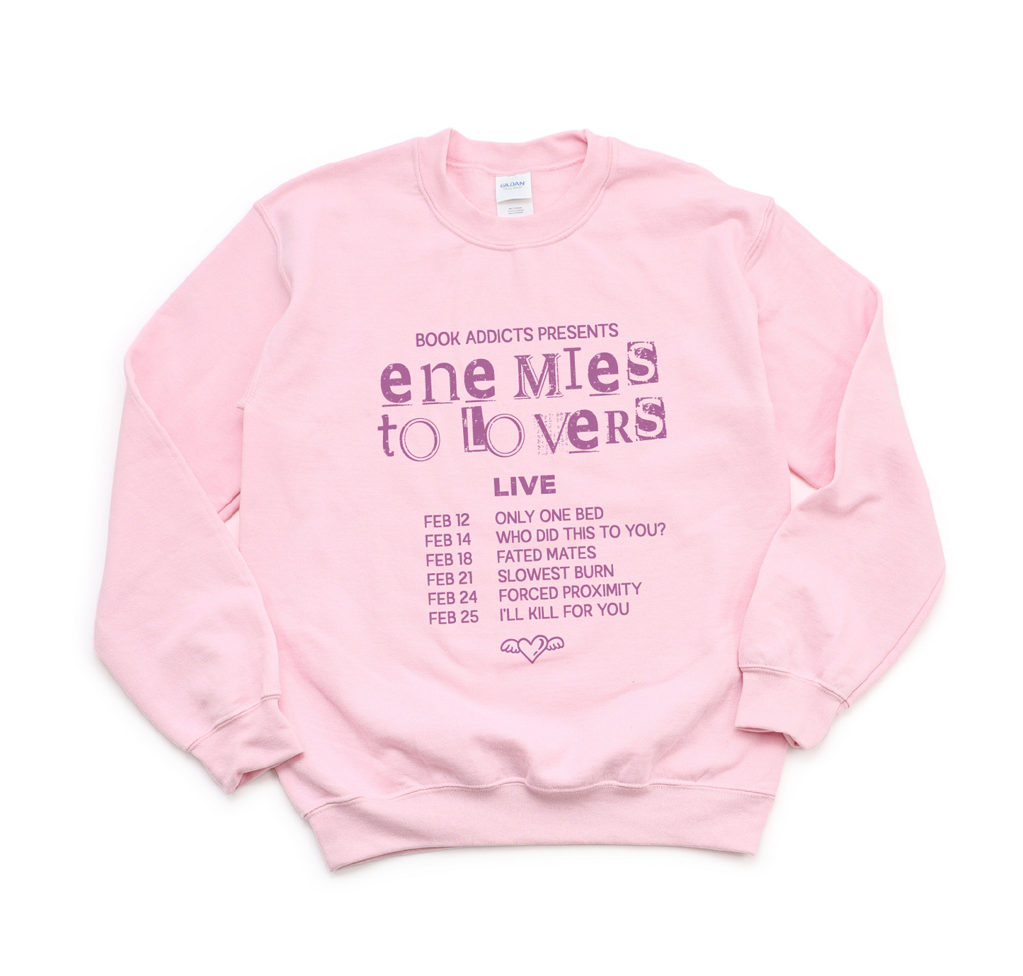 This Double Print Enemies To Lovers and Morally Grey Book Club Gildan Sweatshirt