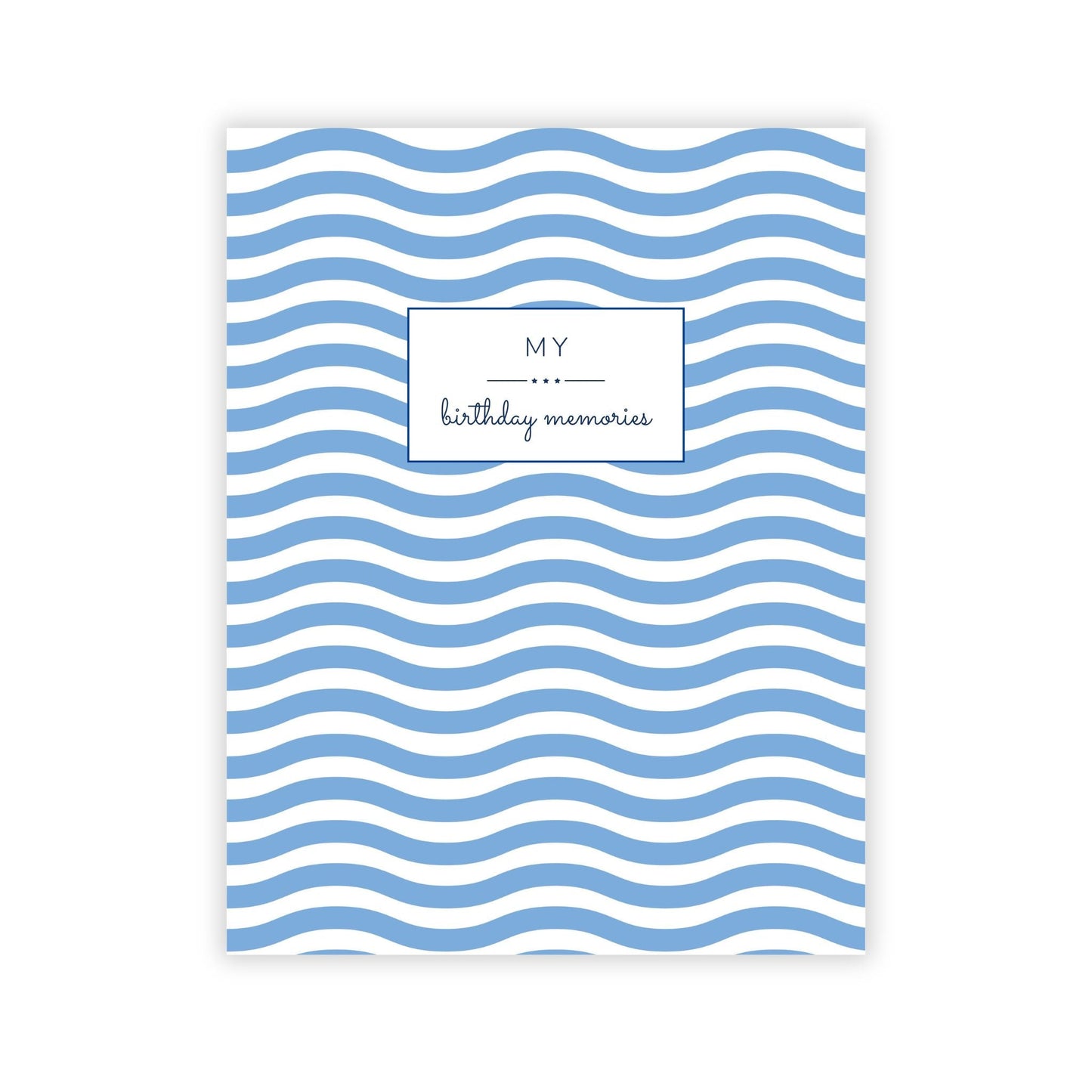 Birthday Memory Book- Blue Wave