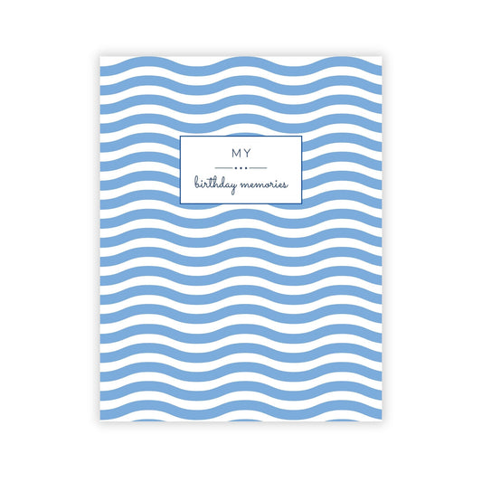 Birthday Memory Book- Blue Wave