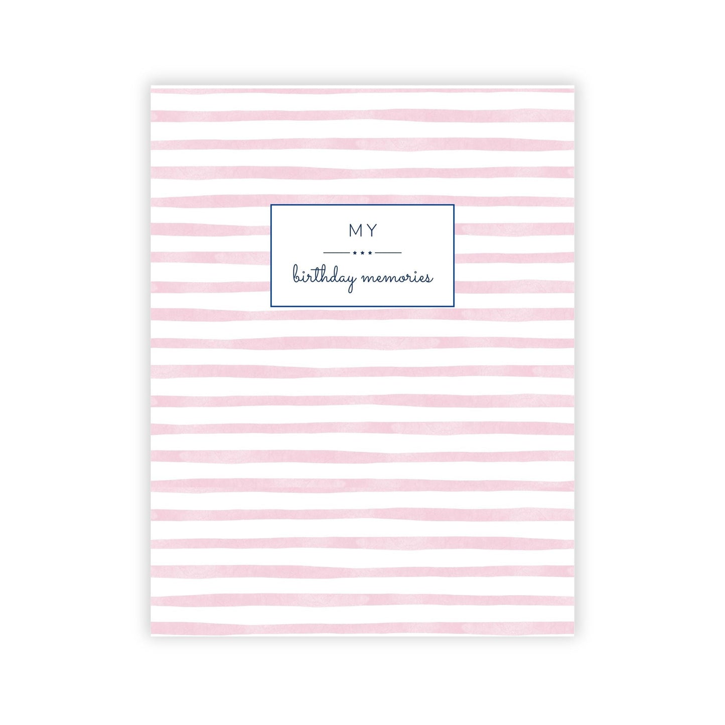 Birthday Memory Book- Blush Stripes