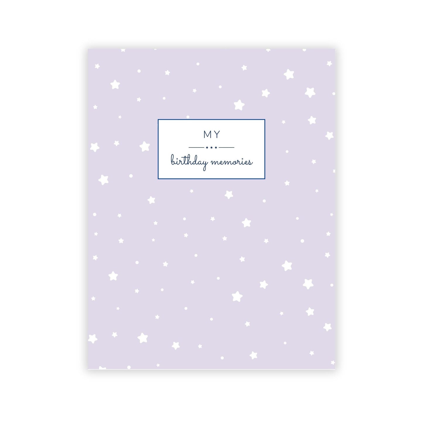 Birthday Memory Book- Lavender Stars