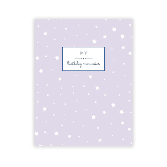 Birthday Memory Book- Lavender Stars