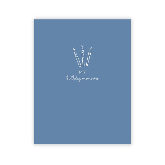 Birthday Memory Book- Blue Candles