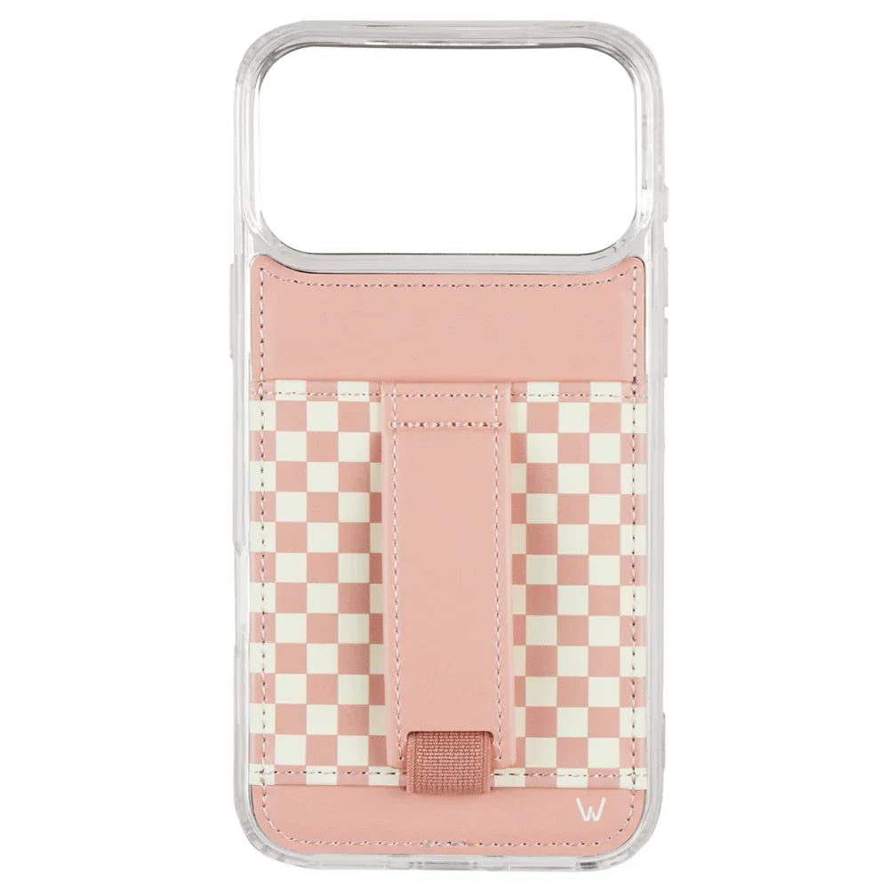 Blush Check, Checkered Wallet Phone Case