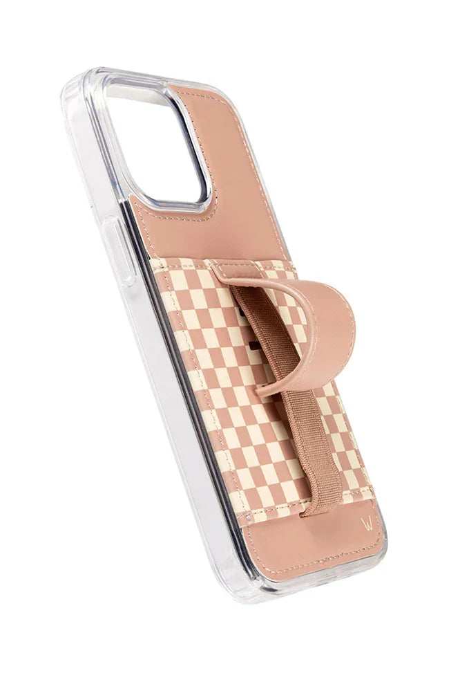 Blush Check, Checkered Wallet Phone Case