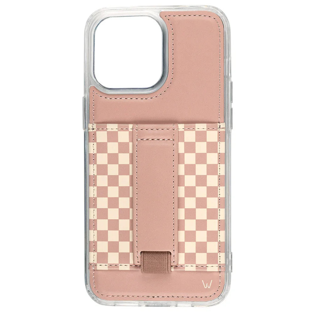 Blush Check, Checkered Wallet Phone Case