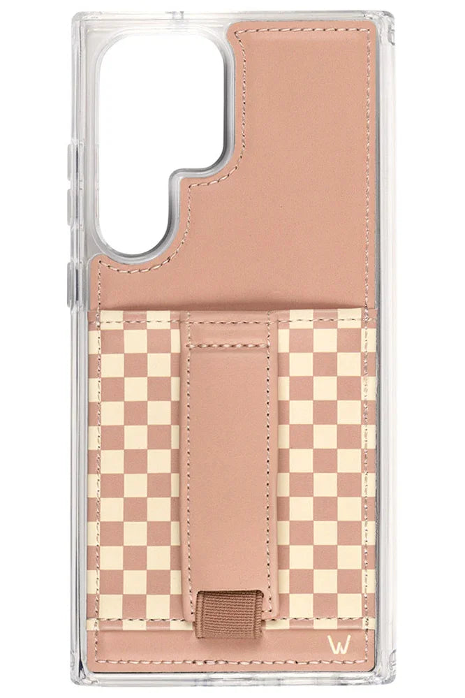 Blush Check, Checkered Wallet Phone Case
