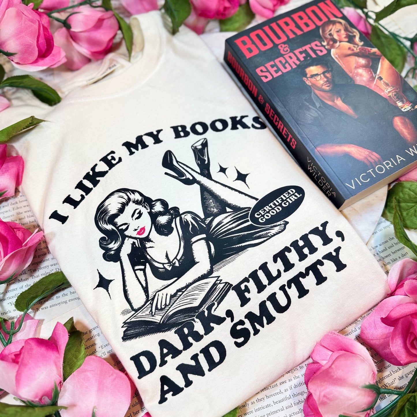 I Like My Books Dark, Filthy and Smutty Heavyweight Comfort Colors Shirt
