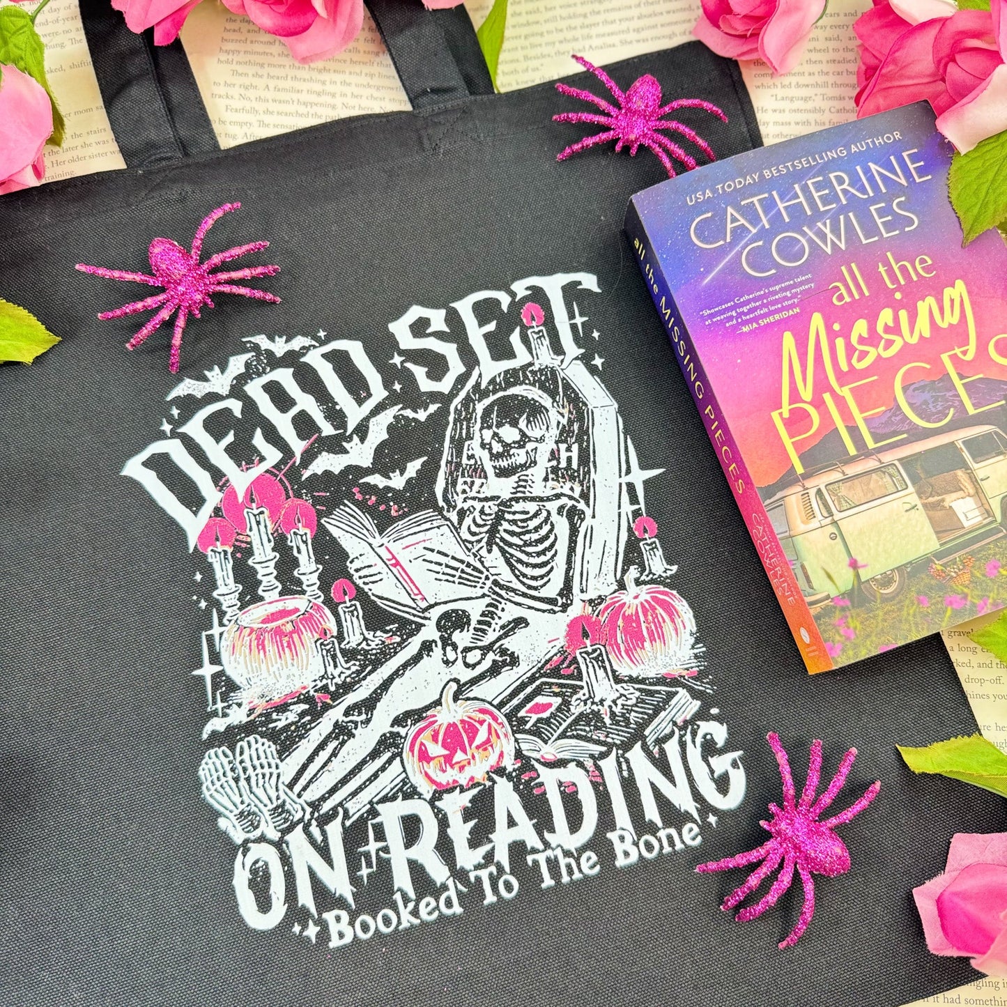 Dead Set On Reading Canvas Tote Bag
