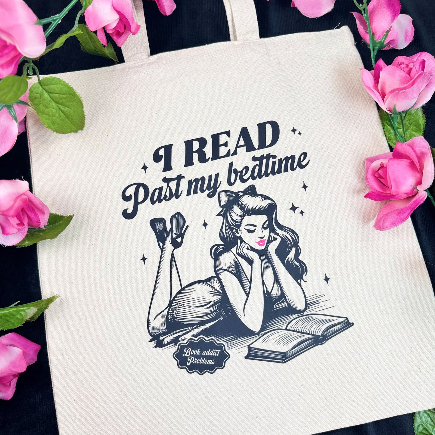 I Read Past My Bedtime Canvas Tote Bag