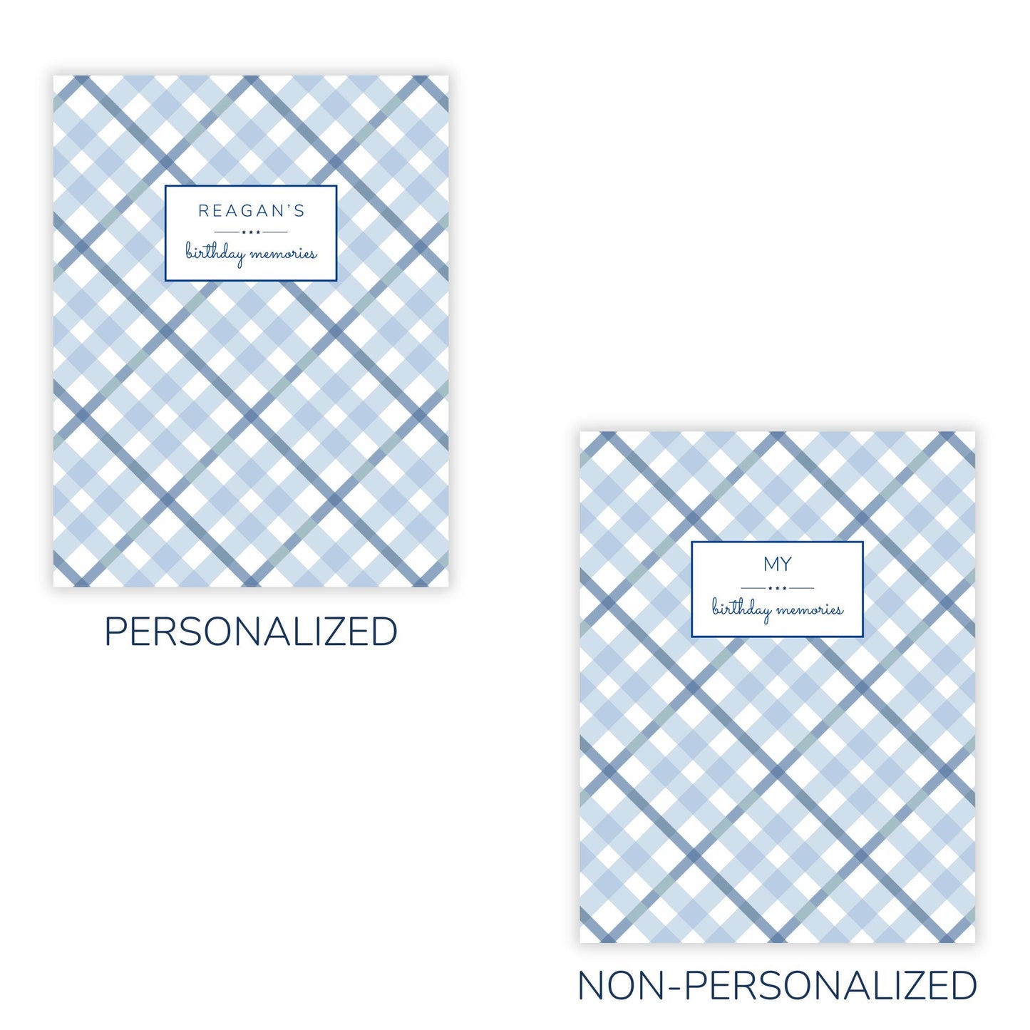 Birthday Memory Book- Blush Stripes