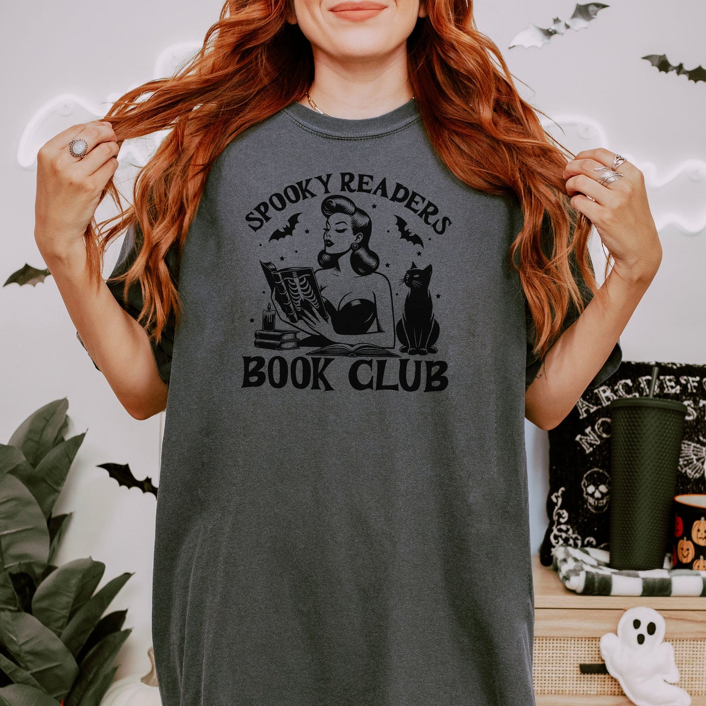 Spooky Readers Book Club Comfort Colors Shirt | Premium Heavyweight Halloween Bookish Tee for Readers