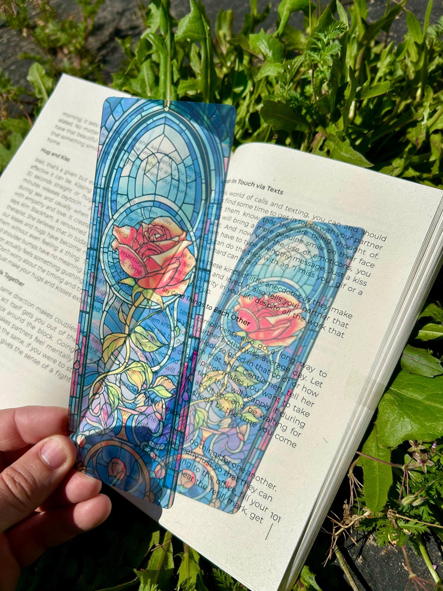Beauty and the Beast Rose Bookmark – Enchanted Rose Design, Magical Fairy Tale Art, Perfect Gift for Diz Fans and Book Lovers
