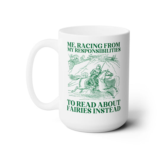 Racing to Read About Fairies Coffee Mug