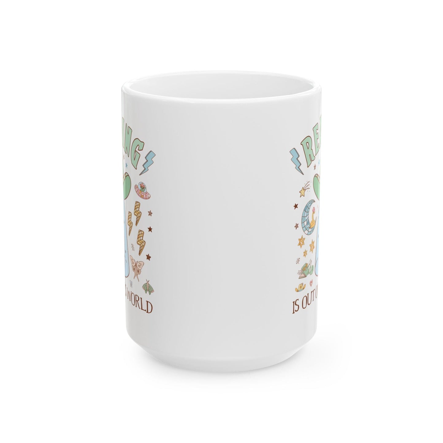 Reading is Out of This World: Funny Bookish Alien Mug