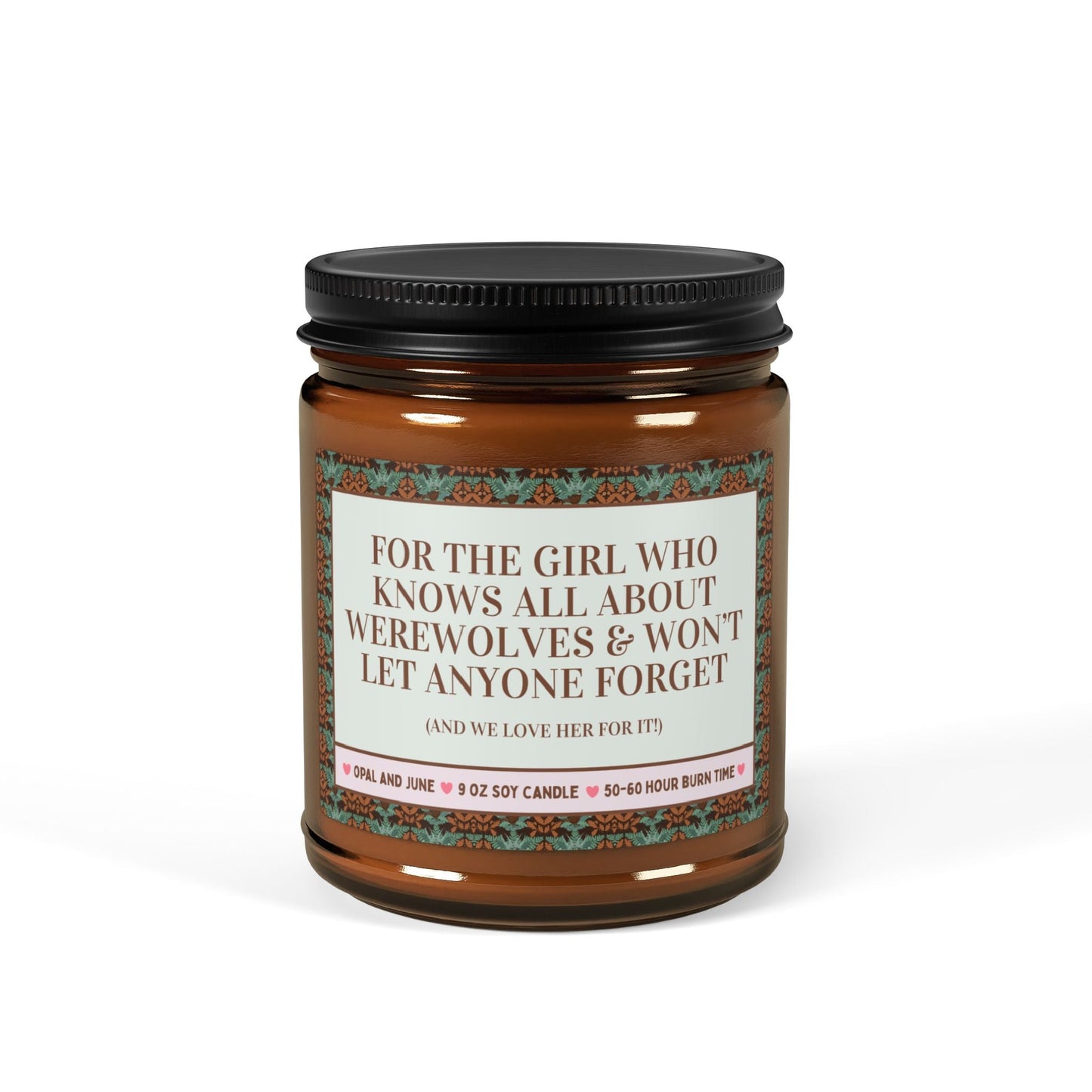 Werewolf Romance Book Lover Candle